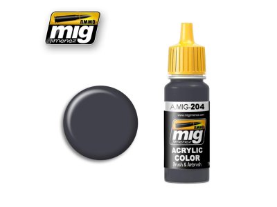 AMMO MIG 0204 FS 36118 Medium Gunship Gray - Acryl - Mig0204 - MIG0204-XS