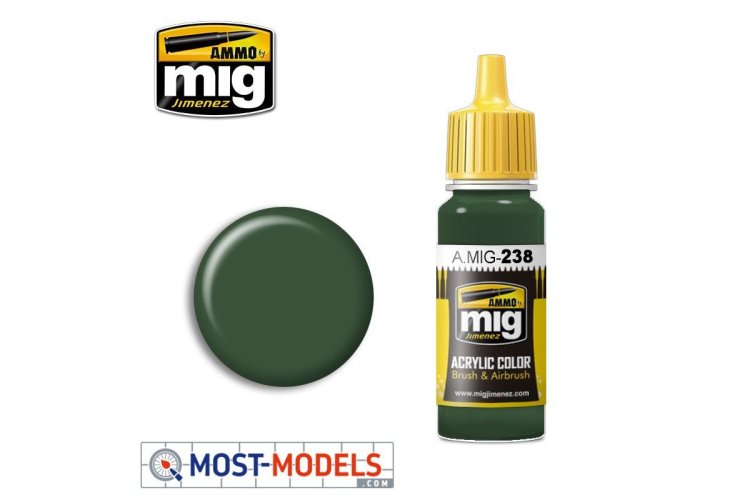 AMMO MIG 0238 FS 34092 Medium Green - Acryl - Mig0238 1 - MIG0238-XS