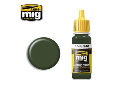 AMMO MIG 0248 RLM 80 Olive Green - Acryl - Mig0248 - MIG0248-XS