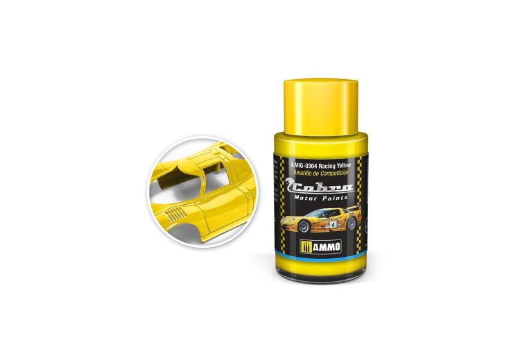 AMMO MIG 0304 Cobra Motor Paints - Racing Yellow - Matt - Acryl - 30ml - Mig0304 2 - MIG0304