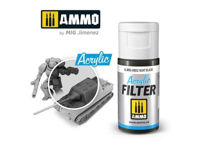 AMMO MIG 0802 Acrylic Filter Night Black - 15ml - Mig0802 - MIG0802-XS
