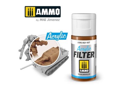 AMMO MIG 0821 Acrylic Filter Rust - 15ml - Mig0821 acrylic filter rust - MIG0821-XS
