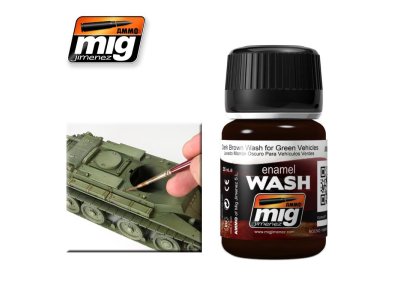 AMMO MIG 1005 Dark Brown Wash F.Green Vehicles - Mig1005 - MIG1005-XS