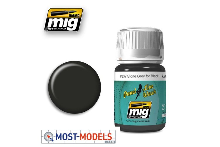 AMMO MIG 1615 PLW Stone Grey For Black - Mig1615 1 - MIG1615-XS