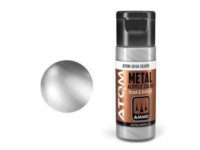 AMMO MIG 20164 ATOM - Metallic Silver - Acryl - 20ml - Mig20164 xs - MIG20164-XS