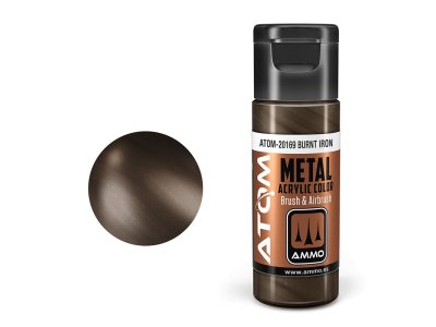 AMMO MIG 20169 ATOM - Metallic Burnt Iron - Acryl - 20ml - Mig20169 xs - MIG20169-XS