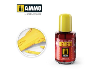 AMMO MIG 2046 Red Magma Cement - Glue - 30ml - Mig2046 red magma cement - MIG2046-XS