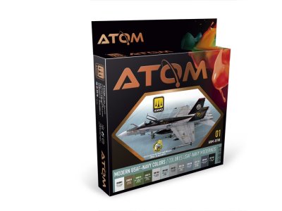 AMMO MIG 20700 ATOM - Modern USAF-NAVY Colors - Acryl Set 12x20ml - Mig20700 xs - MIG20700-XS
