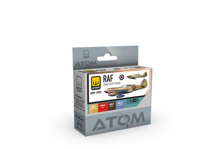 AMMO MIG 20903 ATOM - RAF WWII Desert Colors - Acrylic Set 4x20ml - Mig20903 xs - MIG20903-XS