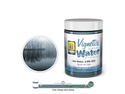 AMMO MIG 2242 Lake Waters - Vignettes Acrylic Texture - 100ml - Mig2242 lake waters 100 ml - MIG2242
