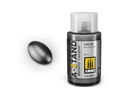 AMMO MIG 2302 A-Stand Dark Aluminium - Metallic - 30ml - Mig2302 - MIG2302