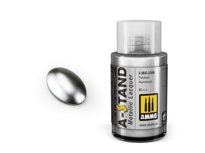 AMMO MIG 2304 A-Stand Polished Aluminium - Metallic - 30ml - Mig2304 - MIG2304