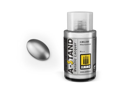 AMMO MIG 2305 A-Stand White Aluminium - Metallic - 30ml - Mig2305 - MIG2305