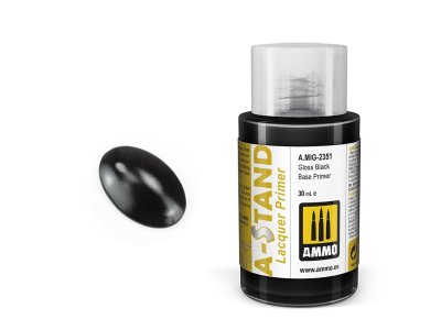 AMMO MIG 2351 A-Stand Gloss Black Primer - 30ml - Mig2351 - MIG2351