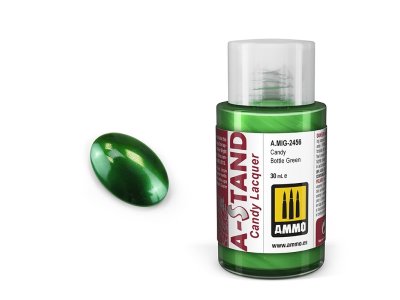 AMMO MIG 2456 A-Stand Candy Bottle Green - 30ml - Mig2456 - MIG2456