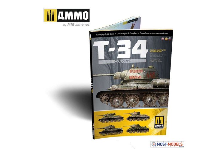 AMMO MIG 6145 T-34 Colours Camouflage Patterns WWII - English - Mig6145 t 34 colors t 34 tank camouflage patterns in wwii multilingual 1 - MIG6145-XS