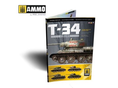 AMMO MIG 6145 T-34 Colours Camouflage Patterns WWII - English - Mig6145 t 34 colors t 34 tank camouflage patterns in wwii multilingual - MIG6145-XS