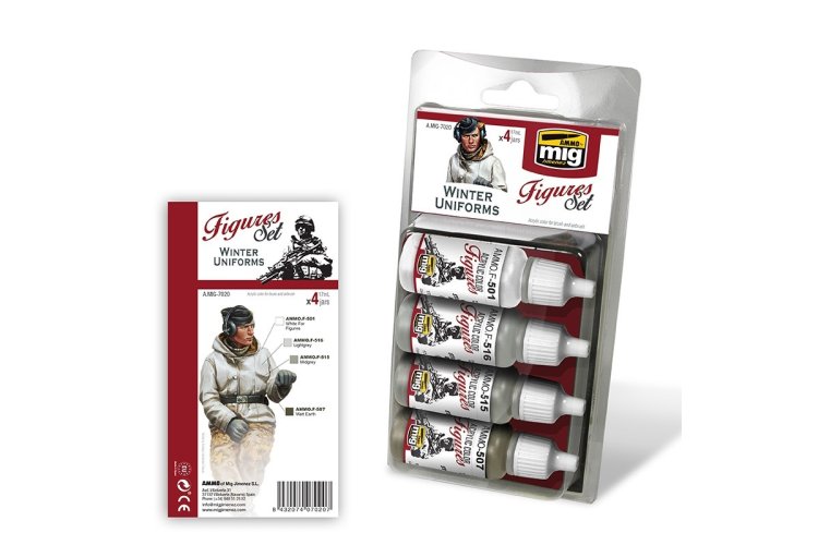 AMMO MIG 7020 Winter Uniforms - Acryl Set - Mig7020 winter uniforms 1 - MIG7020-XS