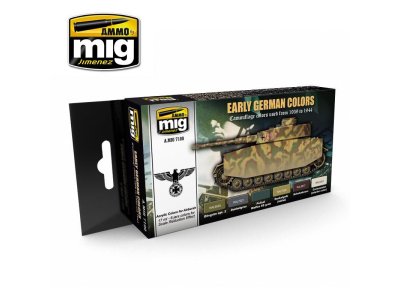 AMMO MIG 7100 Early / Middle German Colors - Acryl set  - Mig7100front - MIG7100-XS