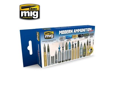 AMMO MIG 7129 Modern Ammunition - Acryl Set - Mig7129 - MIG7129-XS