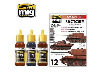 AMMO MIG 7142 German out of Factory Colors - Acryl set - Mig7142 - MIG7142-XS