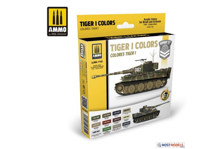 AMMO MIG 7182 Tiger I Colors - Acryl Set - Mig7182 tiger i colors set 1 - MIG7182