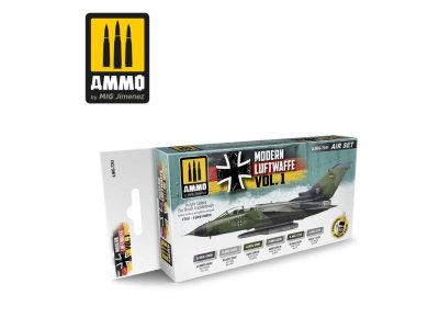 AMMO MIG 7241 Modern Luftwaffe Vol 1 - Acryl Set - Mig7241 modern luftwaffe vol 1 set - MIG7241-XS