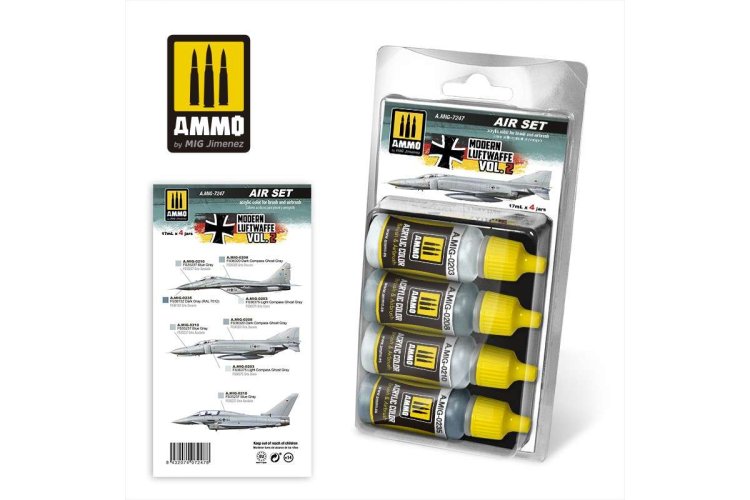 AMMO MIG 7247 Modern LUFTWAFFE Vol.2 - Acryl Set - Mig7247 modern luftwaffe vol2 set 1 - MIG7247-XS