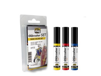 AMMO MIG 7504 Oilbrusher Basic Colors - Set - Mig7504 basic colors set - MIG7504-XS