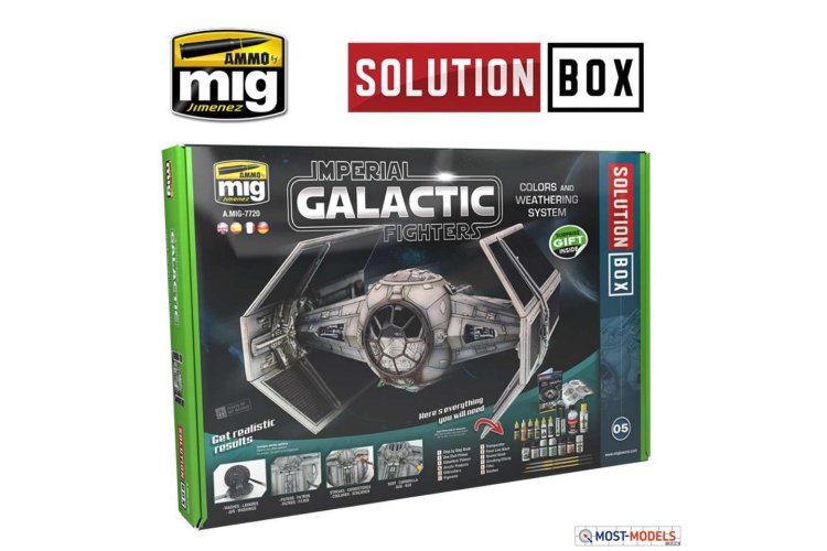 AMMO MIG 7720 How to Paint Galactic Fighters - Solution Box - Mig7720 how to paint imperial galactic fighters solution box 1 - MIG7720