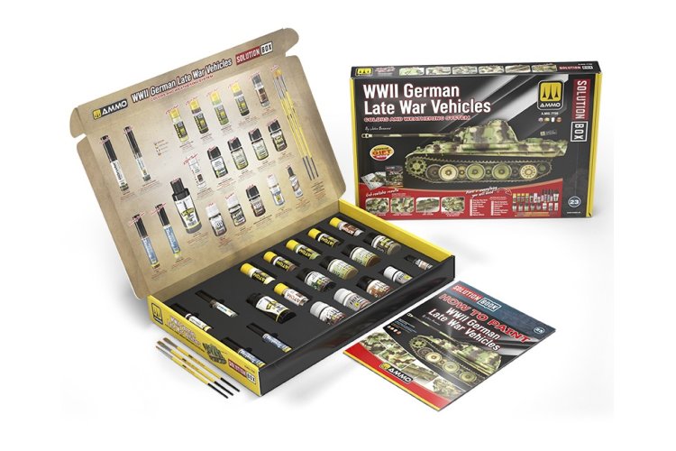 AMMO MIG 7729 WWII German Late War Vehicles - Paint and Weathering System - Solution Box - Mig7729 2 - MIG7729