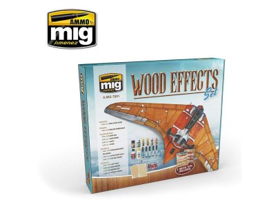 AMMO MIG 7801 Wood Effects Set - Mig7801 wood effects set - MIG7801