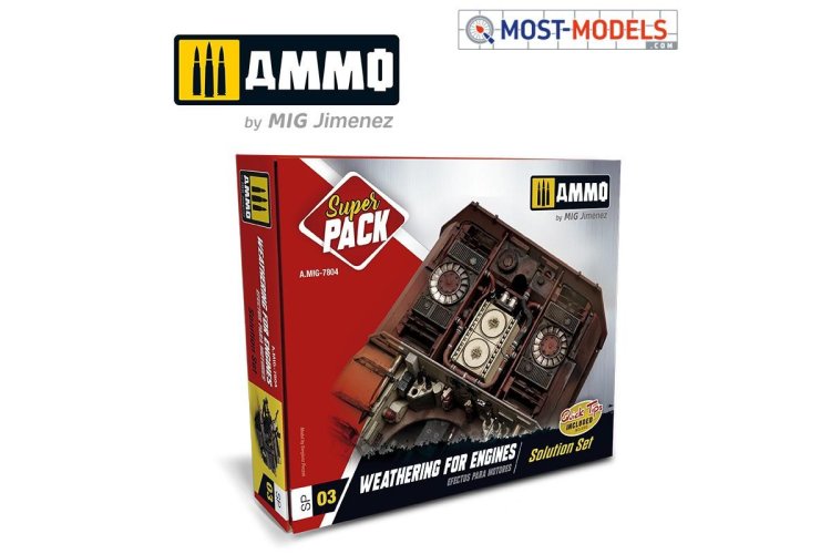 AMMO MIG 7804 Weathering for engines - Super Pack!  - Mig7804 1 - MIG7804