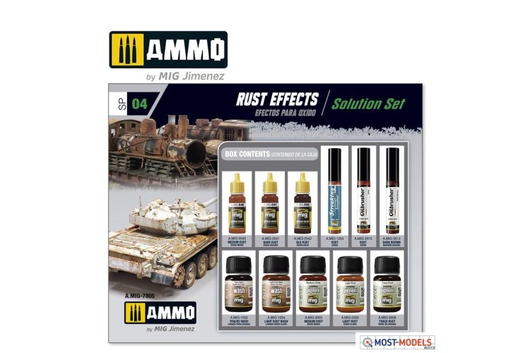 AMMO MIG 7805 Rust Effects, Solution set - Mig7805 2 - MIG7805