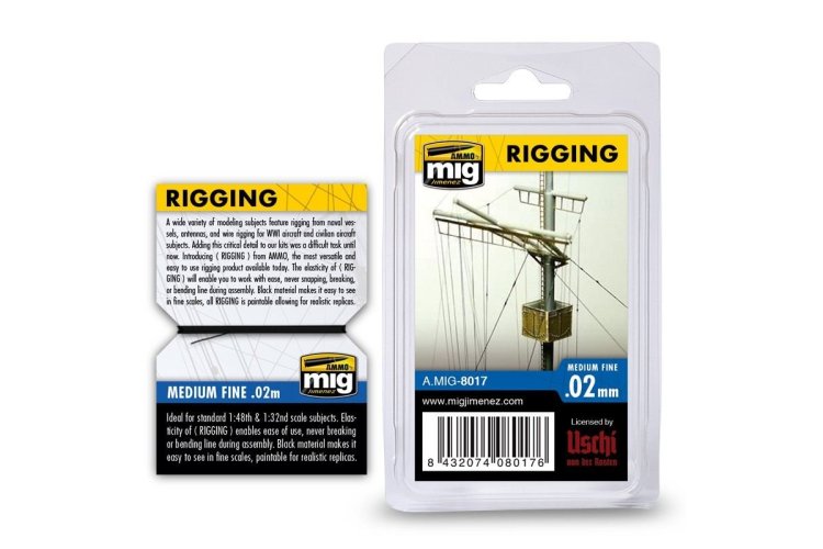 AMMO MIG 8017 Rigging - Fine 0,02mm - 2 meters - Mig8017 1 - MIG8017-XS