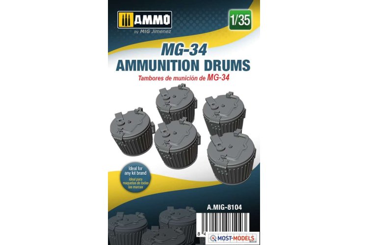 1:35 AMMO MIG 8104 MG-34 Ammunition Drums - Mig8104 1 - MIG8104