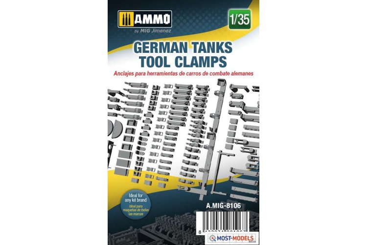 1:35 AMMO MIG 8106 German Tanks Tool Clamps - Mig8106 1 - MIG8106