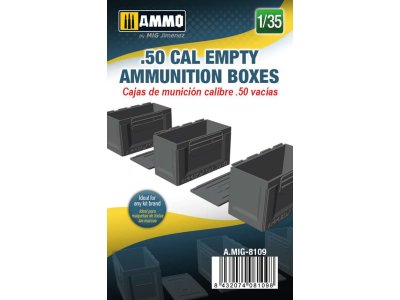 1:35 AMMO MIG 8109 .50 CAL Empty Ammunution Boxes - Mig8109 - MIG8109