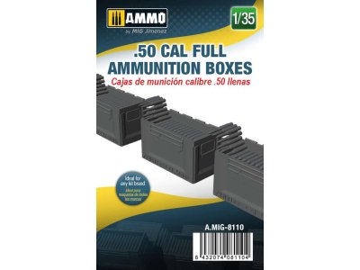 1:35 AMMO MIG 8110 .50 CAL Full Ammunution Boxes - Mig8110 - MIG8110