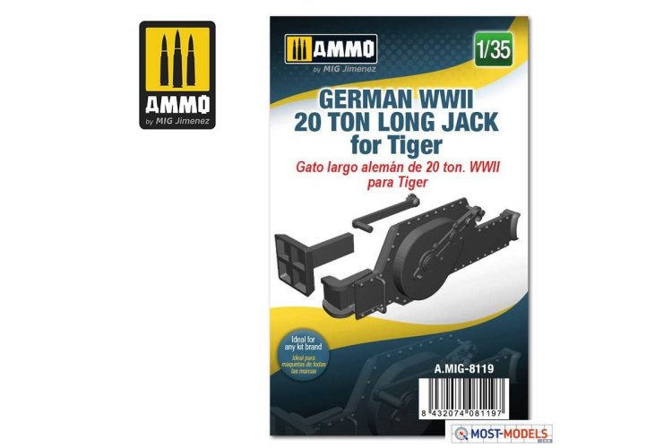 1:35 AMMO MIG 8119 GERMAN WWII 20 TON LONG JACK for Tiger - Mig8119 135 german wwii 20 ton long jack for tiger 1 - MIG8119