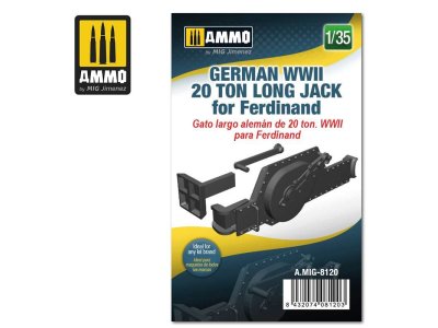 1:35 AMMO MIG 8120 GERMAN WWII 20 TON LONG JACK for Ferdinand - Mig8120 135 german wwii 20 ton long jack for ferdinand - MIG8120