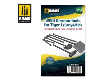 1:35 AMMO MIG 8134 WWII German Tools for Tiger I - Mig8134 135 german tools for tiger i early mid - MIG8134