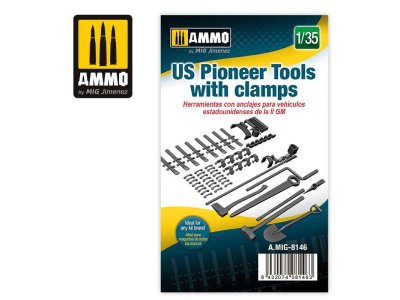 1:35 AMMO MIG 8146 US Pioneer Tools with Clamps - Mig8146 135 us pioneer tools with clamps - MIG8146