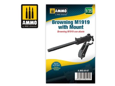 1:35 AMMO MIG 8147 Browning M1919 with Mount - Mig8147 135 browning m1919 with mount - MIG8147