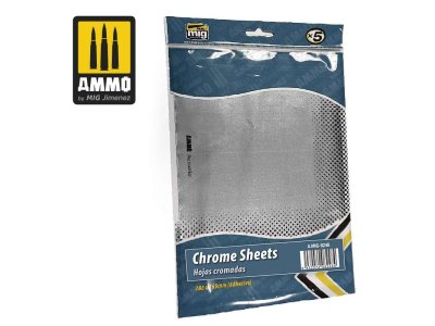 AMMO MIG 8248 Chrome Sheets 280x195mm - 5pc - Mig8248 chrome sheets 280x195 mm  - MIG8248-XS
