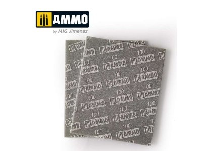 AMMO MIG 8555 Sanding Sponge Sheet - 100 grit - Mig8555 sanding sponge sheet 100 - MIG8555-XS