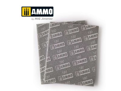 AMMO MIG 8556 Sanding Sponge Sheet - 180 grit - Mig8556 sanding sponge sheet 180 - MIG8556-XS