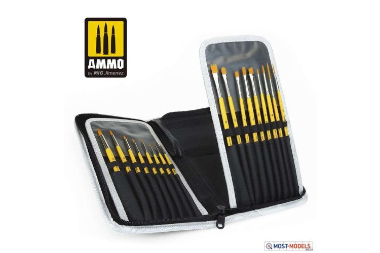 AMMO MIG 8580 Brush Arsenal - Brush Organizer and Protective Storage - Mig8580 2 ammo brush arsenal brush organization protective storage - MIG8580