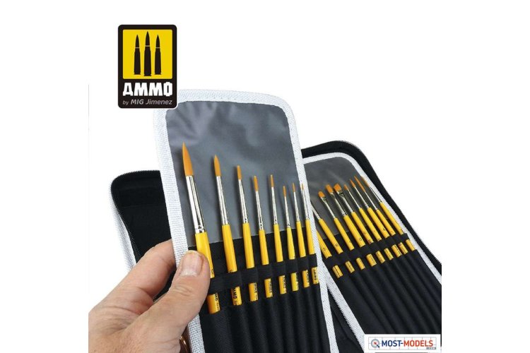 AMMO MIG 8580 Brush Arsenal - Brush Organizer and Protective Storage - Mig8580 3 ammo brush arsenal brush organization protective storage - MIG8580