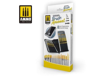 AMMO MIG 8580 Brush Arsenal - Brush Organizer and Protective Storage - Mig8580 ammo brush arsenal brush organization protective storage - MIG8580